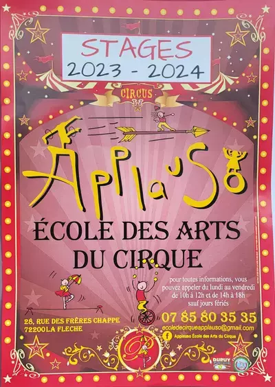 ECOLE DES ARTS DU CIRQUE PRATIQUE AMATEUR   STAGES  2023 -  2024