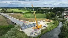Le chantier du viaduc de l’Huisne Sarthoise franchit une nouvelle étape Le chantier du viaduc de l’Huisne Sarthoise franchit une nouvelle étape