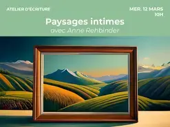 "Paysages intimes" avec Anne Rehbinder