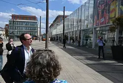 L'inauguration de l'exposition en gare du Mans