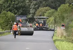 Poursuite des travaux de renforcement sur la RD 4 entre Poillé-sur-Vègre et le giratoire de la lune de Joué-en-Charnie (RD 4/RD 357)