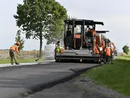 Construction d'un carrefour giratoire à Lamnay (RD 1/ RD 29)