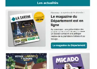 La newsletter du Département de la Sarthe