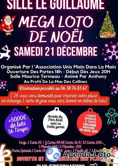 Méga loto de Noël organisée par Unis main dans la main