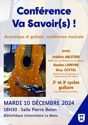 Acoustique et guitare, conférence-concert