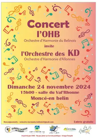 Concert de l'Orchestre d'Harmonie du Belinois (OHB)