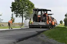 Construction d'un carrefour giratoire à Lamnay (RD 1/ RD 29)