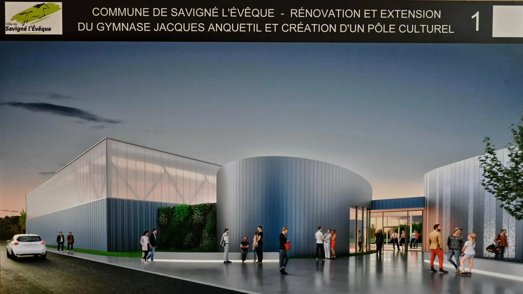 Une première pierre pour le gymnase de Savigné-l'Evêque